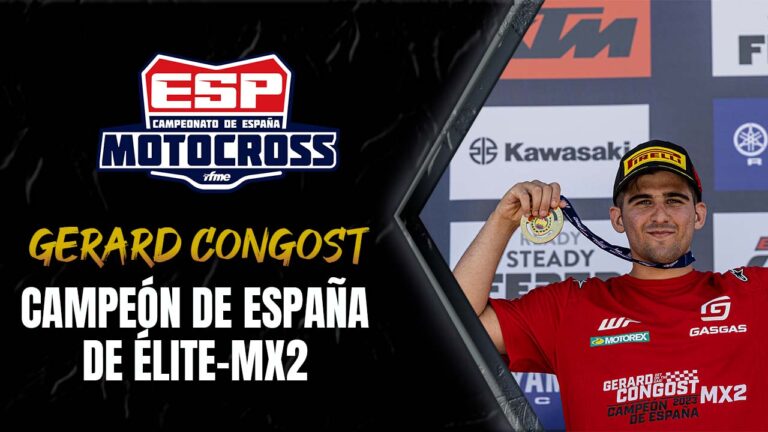 Campeonato de España de Motocross. Gerard Congost, campeón de España de ÉliteMX2